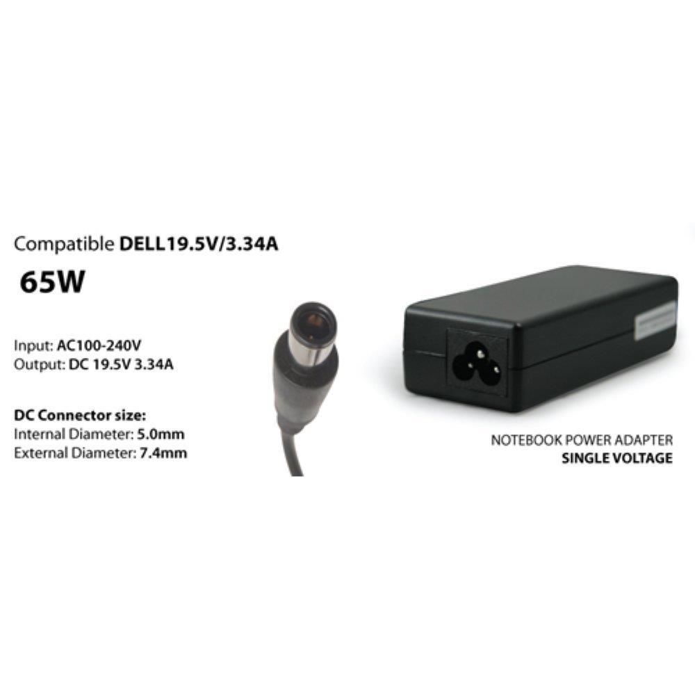 TECNOSHOP Alimentatore universale Hantol per PC portatili Dell 19.5 V